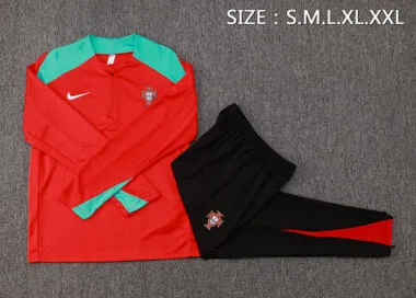2024 Portugal Long Sleeve Training Suit Football Shirts(5)