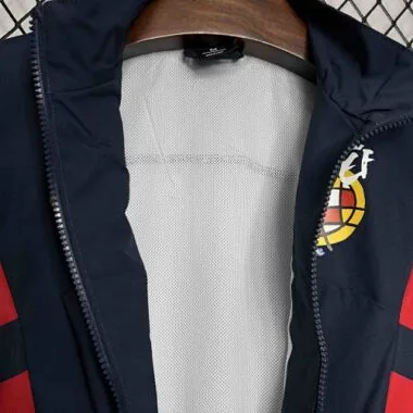 2024 Spain Long Sleeve Windbreaker Jacket Kit Football