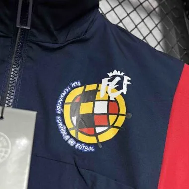 2024 Spain Long Sleeve Windbreaker Jacket Kit Football