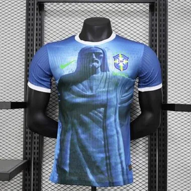 2024 Brazil Blue Jesus Special Edition Kit Player Version Football AAAAJersey