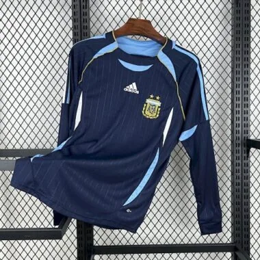 2006 Argentina Away Long Sleeves Retro Football AAAAJersey