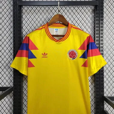 1990 Colombia Home Retro Kit Football
