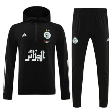 23-24 Algeria Black Hoodie Long Sleeve Training Suit Yupoo