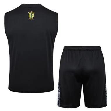 2024 Brazil Christ the Redeemer Grey Vest Kit Soccer