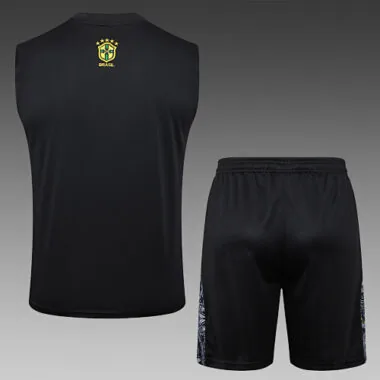 2024 Brazil Christ the Redeemer Grey Vest Kit Soccer
