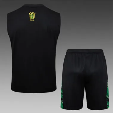 2024 Brazil Christ the Redeemer Green Vest Kit Soccer
