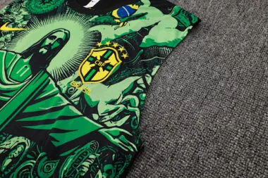 2024 Brazil Christ the Redeemer Green Vest Kit Soccer