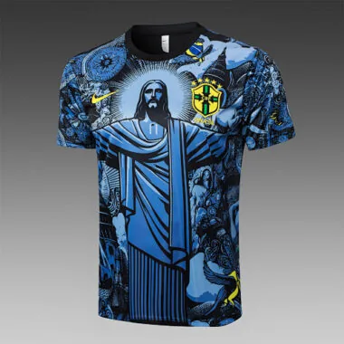 2024 Brazil Christ the Redeemer Blue Special Edition Kit Soccer