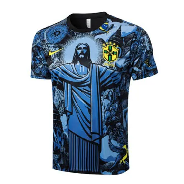 2024 Brazil Christ the Redeemer Blue Special Edition Kit Soccer