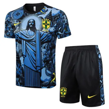 2024 Brazil Christ the Redeemer Blue Special Edition Kit Soccer