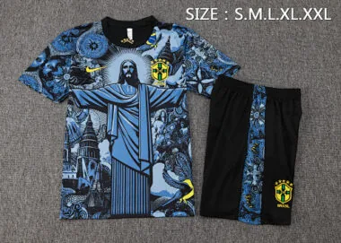 2024 Brazil Christ the Redeemer Blue Special Edition Kit Soccer