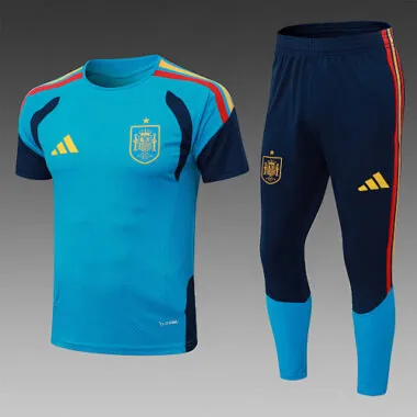 2026 Spain Blue Training Kids Kit Soccer T-Shirt AAAAJersey Supply Yupoo