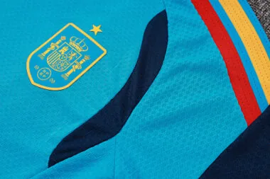 2026 Spain Blue Training Kids Kit Soccer T-Shirt