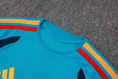 2026 Spain Blue Training Kids Kit Soccer T-Shirt