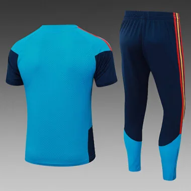 2026 Spain Blue Training Kids Kit Soccer T-Shirt