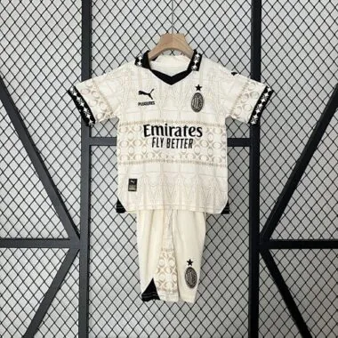 24-25 AC Milan Fouth Kid Kits Beige Children Sets Jersey Supplier Yupoo