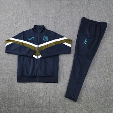 24-25 Napoli Navy&amp;Green Football Tracksuit Long Jacket Suits