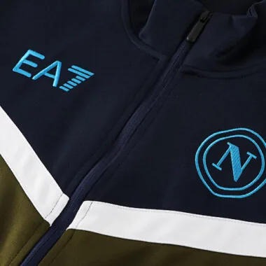 24-25 Napoli Navy&amp;Green Football Tracksuit Long Jacket Suits
