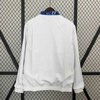 2024 Japan Blue&White Trench Coat Reversible Windbreaker Jacket Soccer
