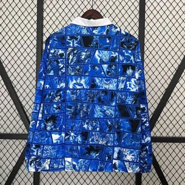 2024 Japan Blue&White Trench Coat Reversible Windbreaker Jacket Soccer