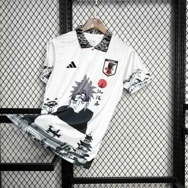 2024 Japan Naruto Akatsuki Anime White Special Edition Soccer Uniform