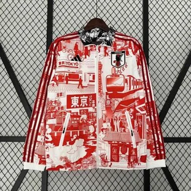2024 Japan Reversible Windbreaker Gray&Red Special Edition Style Double-Sides Jacket For Sale