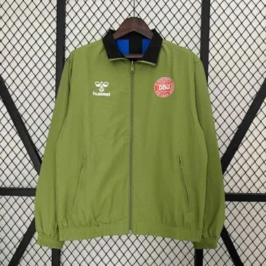 2024 Denmark Trench Coat Reversible Windbreaker Double-Sides Jacket Soccer