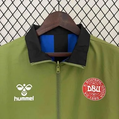 2024 Denmark Trench Coat Reversible Windbreaker Double-Sides Jacket Soccer