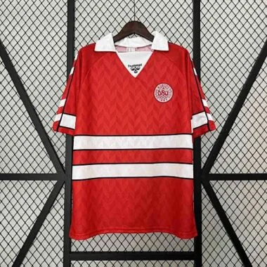 1988 Denmark Home Retro Kit Football Uniform
