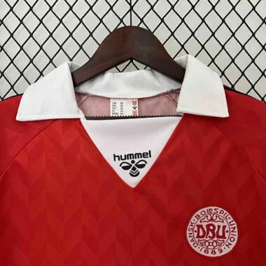 1988 Denmark Home Retro Kit Football Uniform
