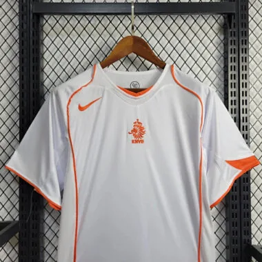 2004 Netherlands Away Retro Kit Vantage Shirt Soccer Jerseys