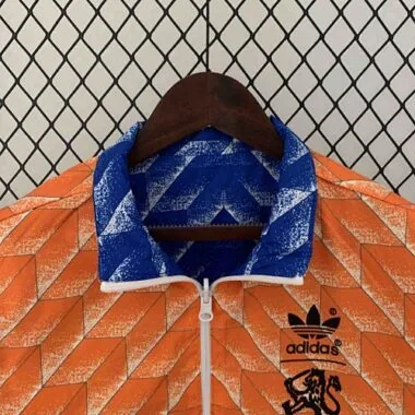 2024 Netherlands Reversible Windbreaker Orange&Blue Double-Sides Jacket Soccer Jerseys For Sale