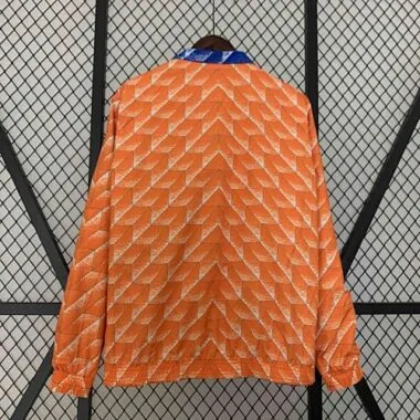 2024 Netherlands Reversible Windbreaker Orange&Blue Double-Sides Jacket Soccer Jerseys For Sale