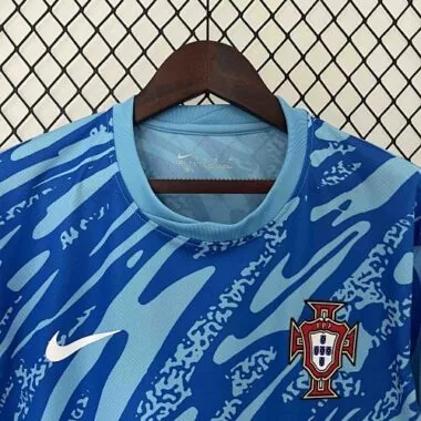 2024 Portugal Blauw Keepersuitrusting Sport