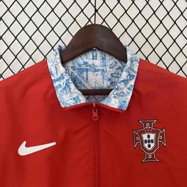 2024 Portugal Trench Coat Reversible Windbreaker Double-Sides Jacket Soccer