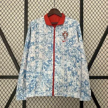 2024 Portugal Trench Coat Reversible Windbreaker Double-Sides Jacket Soccer