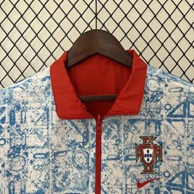 2024 Portugal Trench Coat Reversible Windbreaker Double-Sides Jacket Soccer