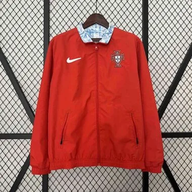2024 Portugal Trench Coat Reversible Windbreaker Double-Sides Jacket Soccer