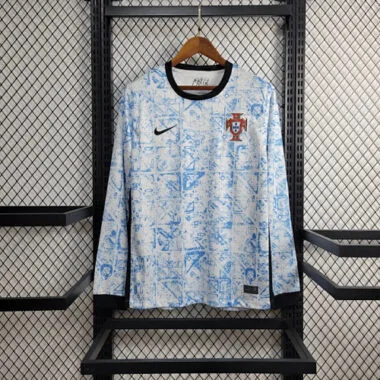 2024 Portugal Away Kit Long Sleeve Shirt Jersey Supplier Yupoo