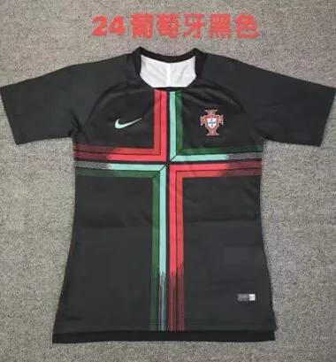 2024 Maglia della Nazionale portoghese, modello nero, taglie: S-XXL