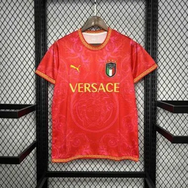 2022 Italy Versace Special Edition Red Kit Football Uniform