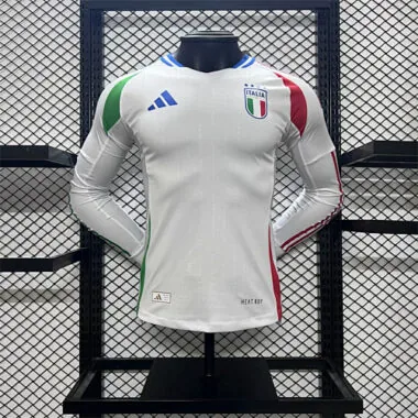 2024 Italy away white long sleeve player version