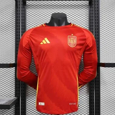 2024 Spain Home Long Sleeve Kit Player Version Shirt Sport AAAAJersey Yupoo