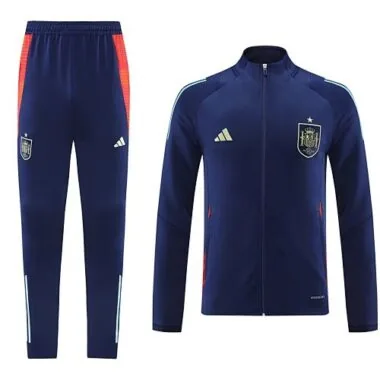 2024 Spain Long Sleeve Kits Navy Jacket Suits Soccer Jerseys Yupoo