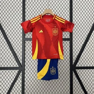 2024 Spain Home Kid Kits Children Sets Football AAAAJersey Yupoo