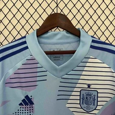 2024 Spain Goalkeeper Blue Kit Football