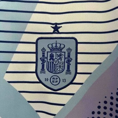 2024 Spain Goalkeeper Blue Kit Football