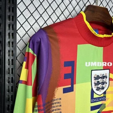 95-96 England Retro GoalKeeper Long Sleeve Kit Vintage Shirt Soccer