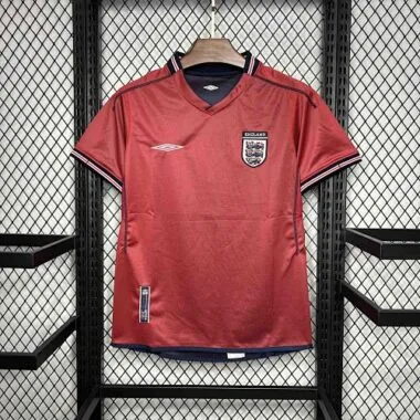 2002 England Away Retro Kit Double-Sided Uniform