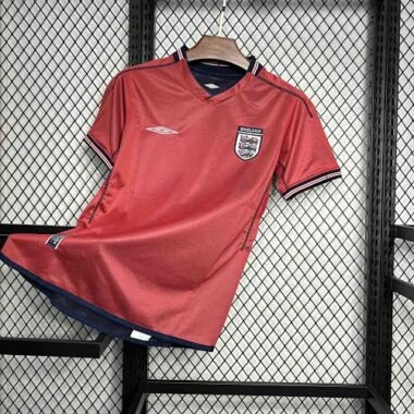 2002 England Away Retro Kit Double-Sided Uniform